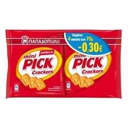 ΠΑΠΑΔΟΠΟΥΛΟΥ | Κράκερς Mini Pick BBQ 4x70g Έκπτωση 0.30Ε