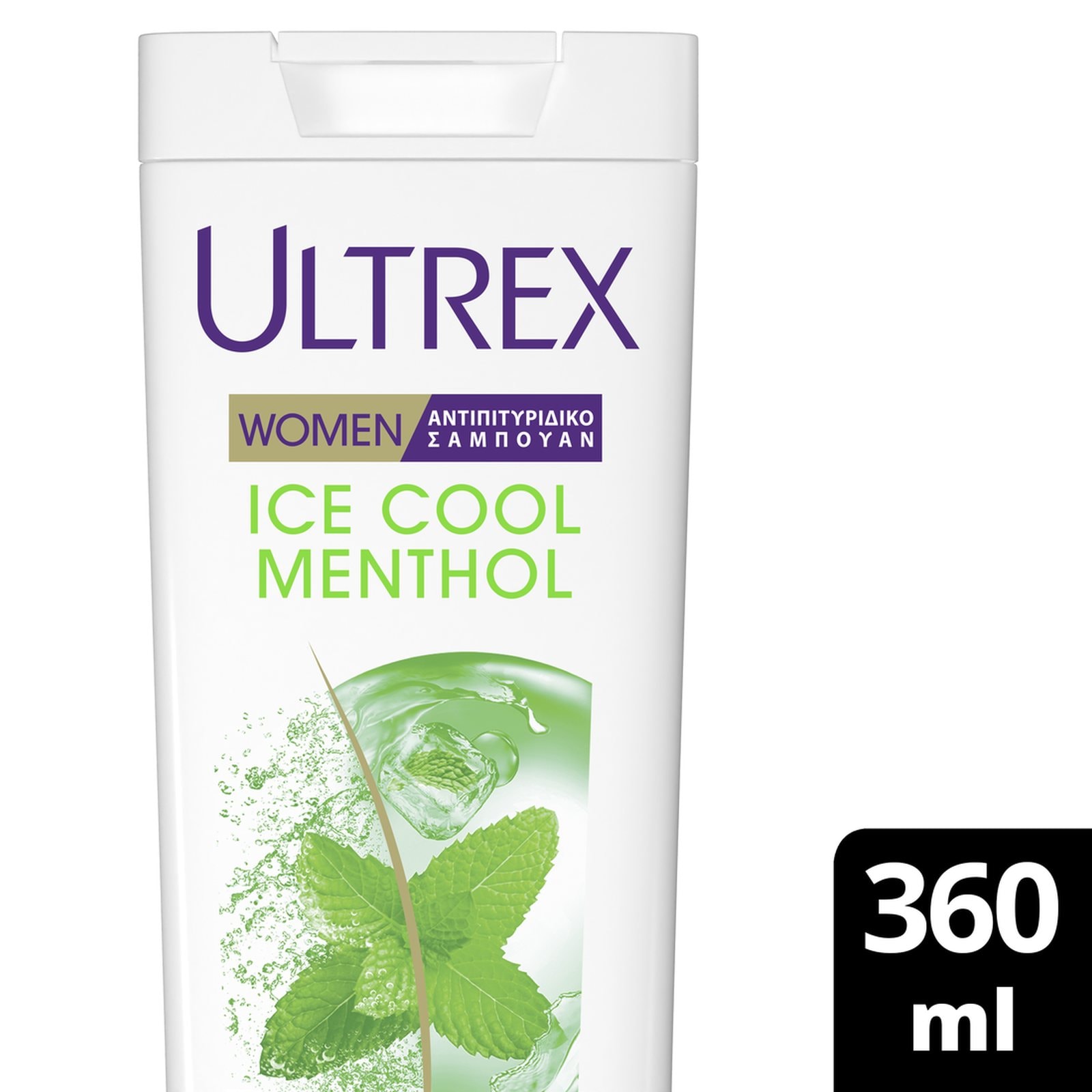 ULTREX Σαμπουάν Ice Cool Menthol Αντιπιτυριδικό 360ml