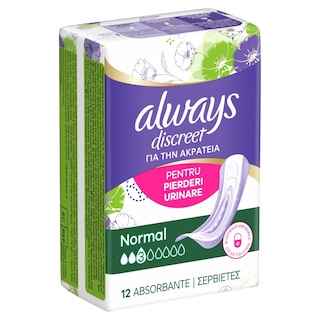 ALWAYS | Σερβιέτες Discreet Normal 12 Τεμάχια