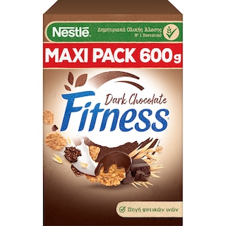 FITNESS | FITNESS ΔΗΜΗΤΡΙΑΚΑ ΟΛΙΚΗΣ ΑΛΕΣΕΩΣ ΜΕ ΜΑΥΡΗ ΣΟΚΟΛΑΤ FITNESS DARK CHOCO 600GR