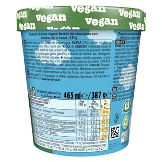 BEN & JERRY'S | Παγωτό Choco Fudge Brownie Non Dairy Vegan 386g