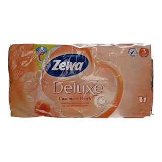 ZEWA | ΧΑΡΤΙ ΥΓΕΙΑΣ DELUX PEACH 3 ΦΥΛΛΑ 8 ΤΕΜ