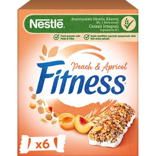 NESTLE | FITNESS | Μπάρες Δημητριακών Ροδάκινο Βερίκοκο 6 X 23.5gr