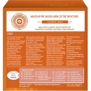 NESCAFE | DOLCE GUSTO | ΚΑΦΕΣ ΚΑΒΟΥΡΔΙΣΜΕΝΟΣ ΒΙΟΛΟΓΙΚΟΣ LUNGO COLOMBIA 84 GR