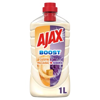 AJAX | Υγρό Καθαρισμού Boost Σαπούνι Μασσαλίας & Λεβάντα 1lt