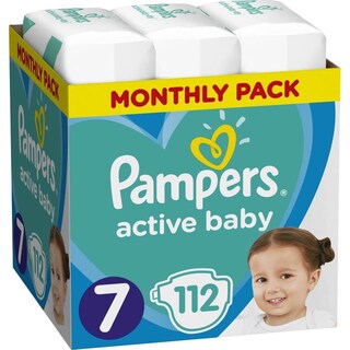 PAMPERS | Πάνες Μωρού Active Baby Νο7 Αποκλειστικά Online 112 Τεμάχια
