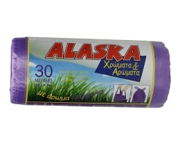 ALASKA | Σακούλες Απορριμάτων Μεγάλες Χρώματα & Αρώματα 30 Τεμάχια