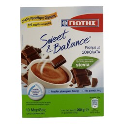 SWEET & BALANCE | ΡΟΦΗΜΑ ΣΟΚΟΛΑΤΑΣ STEVIA 200ΓΡ
