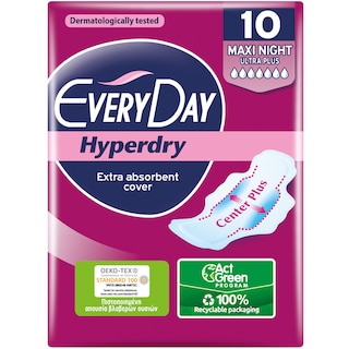 EVERY DAY | Σερβιέτες Plus Maxi Night  10 τεμάχια
