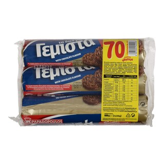 ΠΑΠΑΔΟΠΟΥΛΟΥ | ΜΠΙΣΚΟΤΑ ΓΕΜΙΣΤΑ ΣΟΚΟΛΑΤΑ 200 GR 0,70 ΕΥΡΩ ΦΘΗΝΟΤΕΡΑ