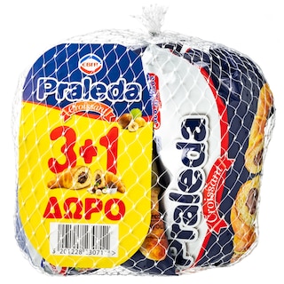 ΕΒΓΑ | Κρουασάν Πραλίνα Φουντουκιού 80g 3+1 Δώρο 3+1