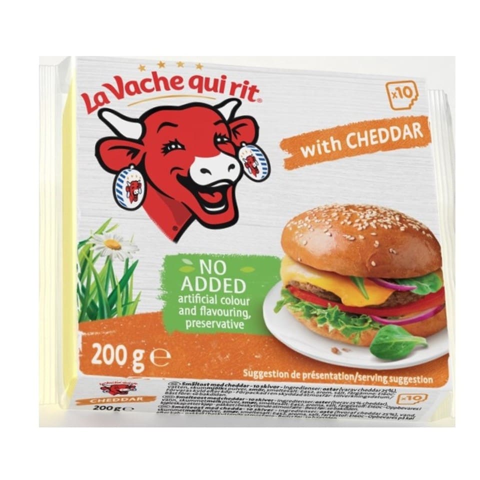 LA VACHE QUI RIT Τηγμένο Τυρί Cheddar Φέτες 200g