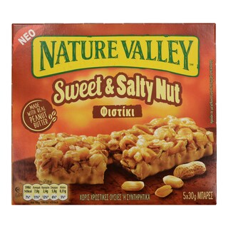 NATURE VALLEY | ΜΠΑΡΕΣ ΔΗΜΗΤΡΙΑΚΩΝ ΜΕ ΦΥΣΤΙΚΙ ΒΡΩΜΗ ΚΑΙ ΦΥΣΤΙΚΟΒΟΥΤΥΡΟ 5 Χ 30 GR