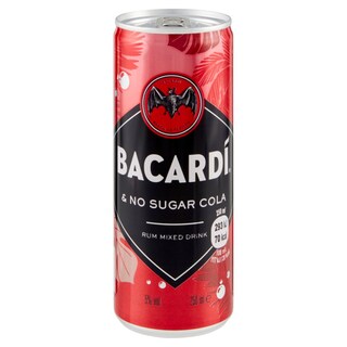 BACARDI | Αλκοολούχο Ποτό No Sugar Cola 250ml