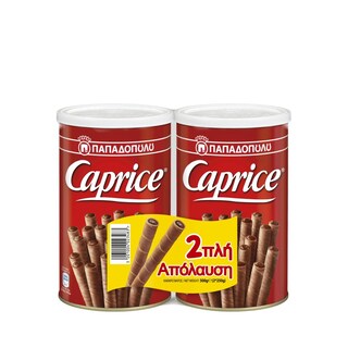 CAPRICE | Πουράκια Γκοφρέτα Κρέμα Φουντουκιού & Κακάο 2x250g