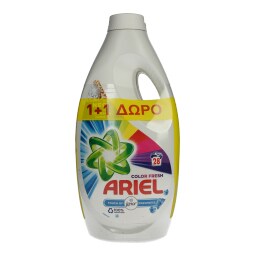 ARIEL | Υγρό Πλυντηρίου Ρούχων Touch Of Lenor Color 28 Μεζούρες 1+1 Δώρο