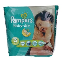PAMPERS | BABY DRY | ΠΑΝΕΣ ΜΩΡΟΥ MIDI No 3 27 ΤΕΜ