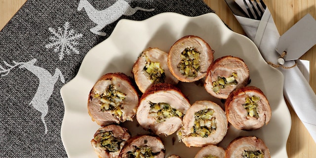 Πανσέτα γεμιστή με ψίχουλα ψωμιού και μυρωδικά