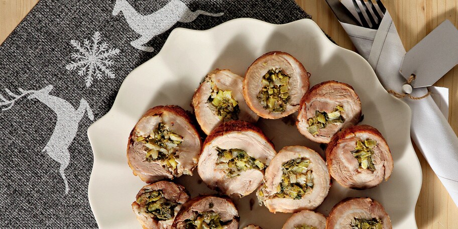 Πανσέτα γεμιστή με ψίχουλα ψωμιού και μυρωδικά