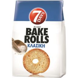7DAYS | BAKE ROLLS | Παξιμαδάκια Bake Rolls Κλασικό 160g