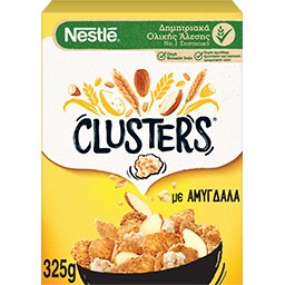 CLUSTERS | Δημητριακά Ολικής Άλεσης με Αμύγδαλα 325g