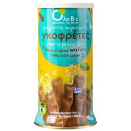 OLA BIO | Γκοφρέτες Bio Πουράκια Σοκολάτας Vegan 140g