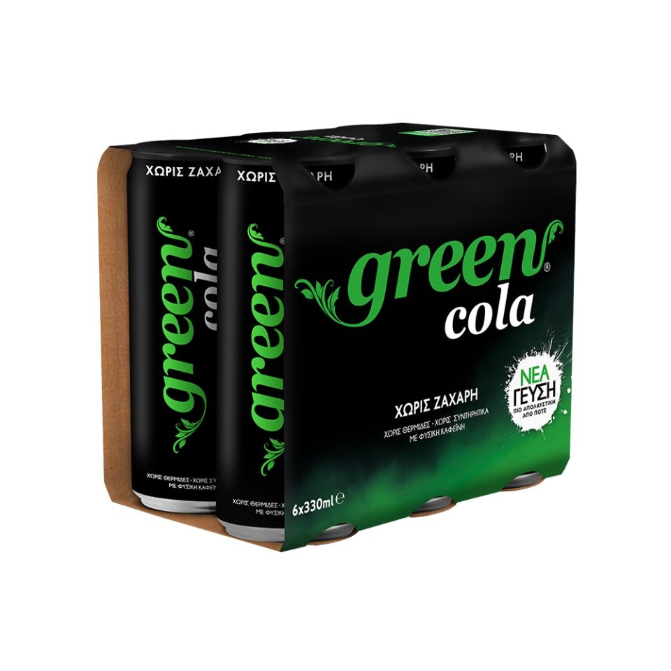 GREEN Αναψυκτικό Στέβια Κουτί 6x330ml