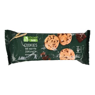 ΑΒ THINK BIO | AB THINK BIO COOKIES DARK CHOCO 160GR