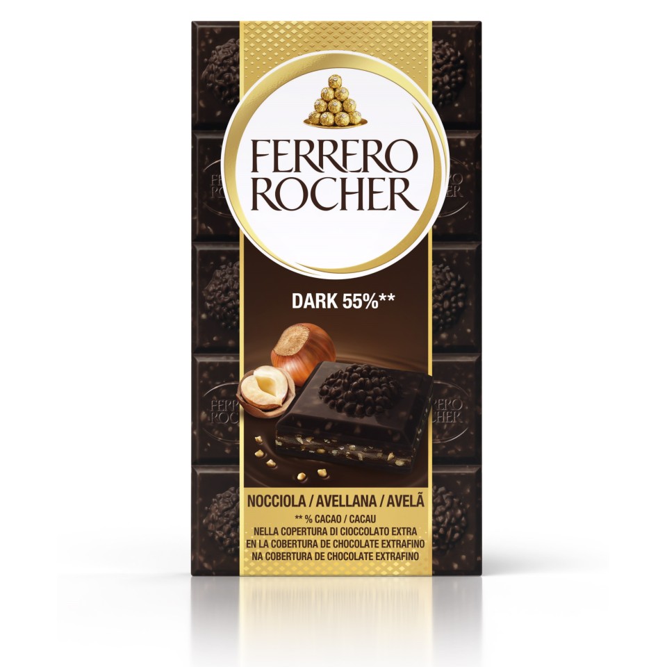 FERRERO Μαύρη Σοκολάτα Φουντούκι 90g