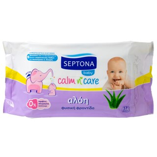 SEPTONA | Μωρομάντηλα Calm Care Αλόη 57 Τεμάχια