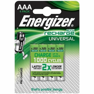 ENERGIZER | Μπαταρίες Επαναφορτιζόμενες AAA 500mah 4 Τεμάχια