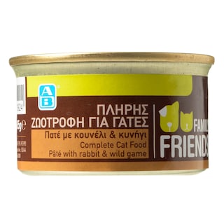FAMILY FRIENDS | Γατοτροφή Κουνέλι & Κυνήγι 85 gr