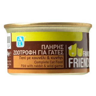 FAMILY FRIENDS | Γατοτροφή Κουνέλι & Κυνήγι 85 gr