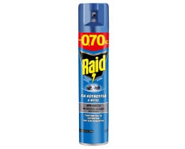 RAID | Εντομοκτόνο Spray Κουνούπια & Μύγες 300ml Έκπτωση 0.70Ε