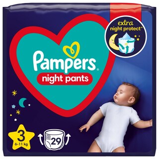 PAMPERS | Πάνες Βρακάκι Μωρού Night Pants Νο3 29 Τεμάχια