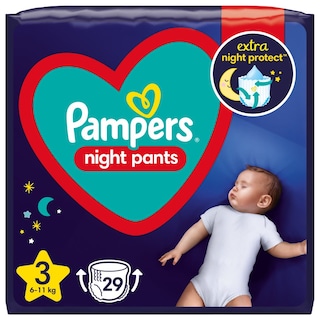 PAMPERS | Πάνες Βρακάκι Μωρού Night Pants Νο3 29 Τεμάχια