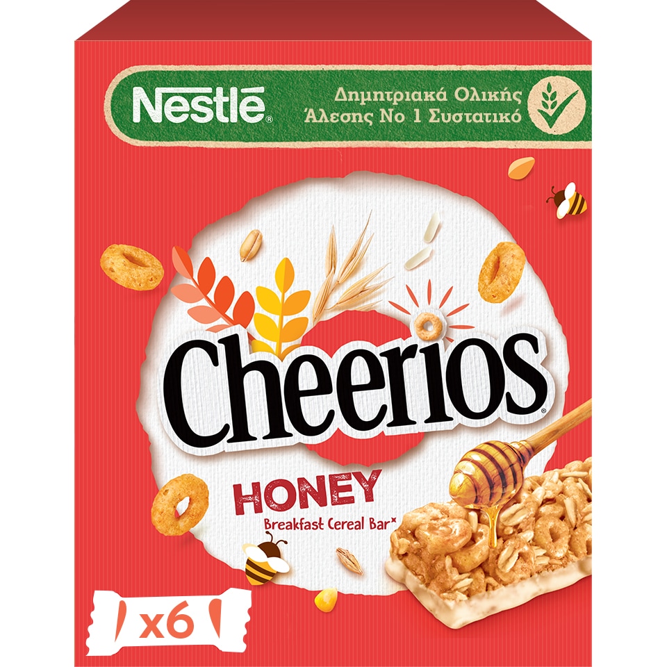 Μπάρες Δημητριακών Ολικής Άλεσης Honey Cheerios 6 X 22gr