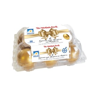 ΧΡΥΣΑ ΑΥΓΑ | Αυγά Βρασμένα & Βαμμένα Χρυσά 6 Τεμάχια