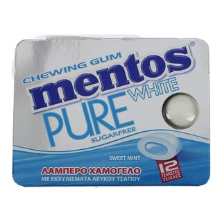MENTOS | PURE WHITE | ΤΣΙΚΛΕΣ ΓΛΥΚΙΑ ΜΕΝΤΑ 18 GR
