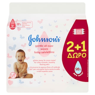JOHNSON BABY | ΜΩΡΟΜΑΝΤΗΛΑ GENTLE 216 ΤΕΜ