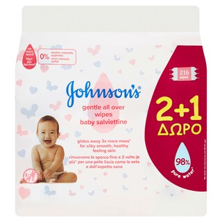 JOHNSON BABY | ΜΩΡΟΜΑΝΤΗΛΑ GENTLE 216 ΤΕΜ