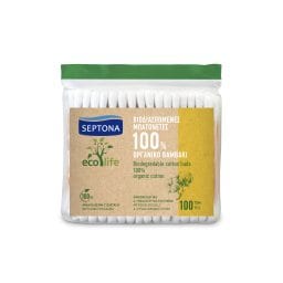 SEPTONA | Μπατονέτες Ecolife Οργανικές 100 Τεμάχια