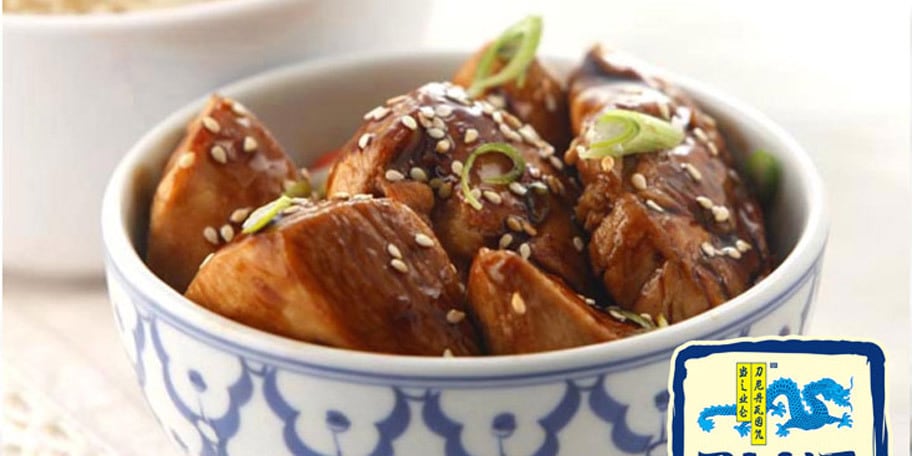 Κοτόπουλο Τεριγιάκι με Μανιτάρια και Σουσάμι