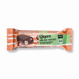 VEGANZ | Μπάρα Σοκολάτας Φουντούκι 40g