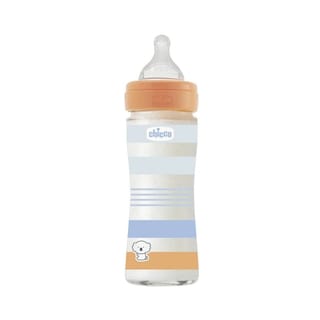 CHICCO | Μπιμπερό Γυάλινο Well Being Anti-Colic 0m+ Γαλάζιο 240ml