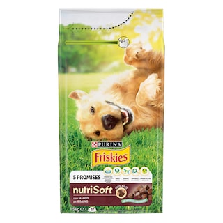 FRISKIES | Ξηρά Τροφή Για Ενήλικους Σκύλους Με Μαλακές Κροκέτες Βοδινού 1.5 Kg