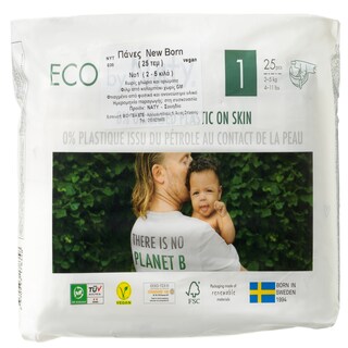NATY | Πάνες Μωρού New Born Eco Νο1 25 Τεμάχια