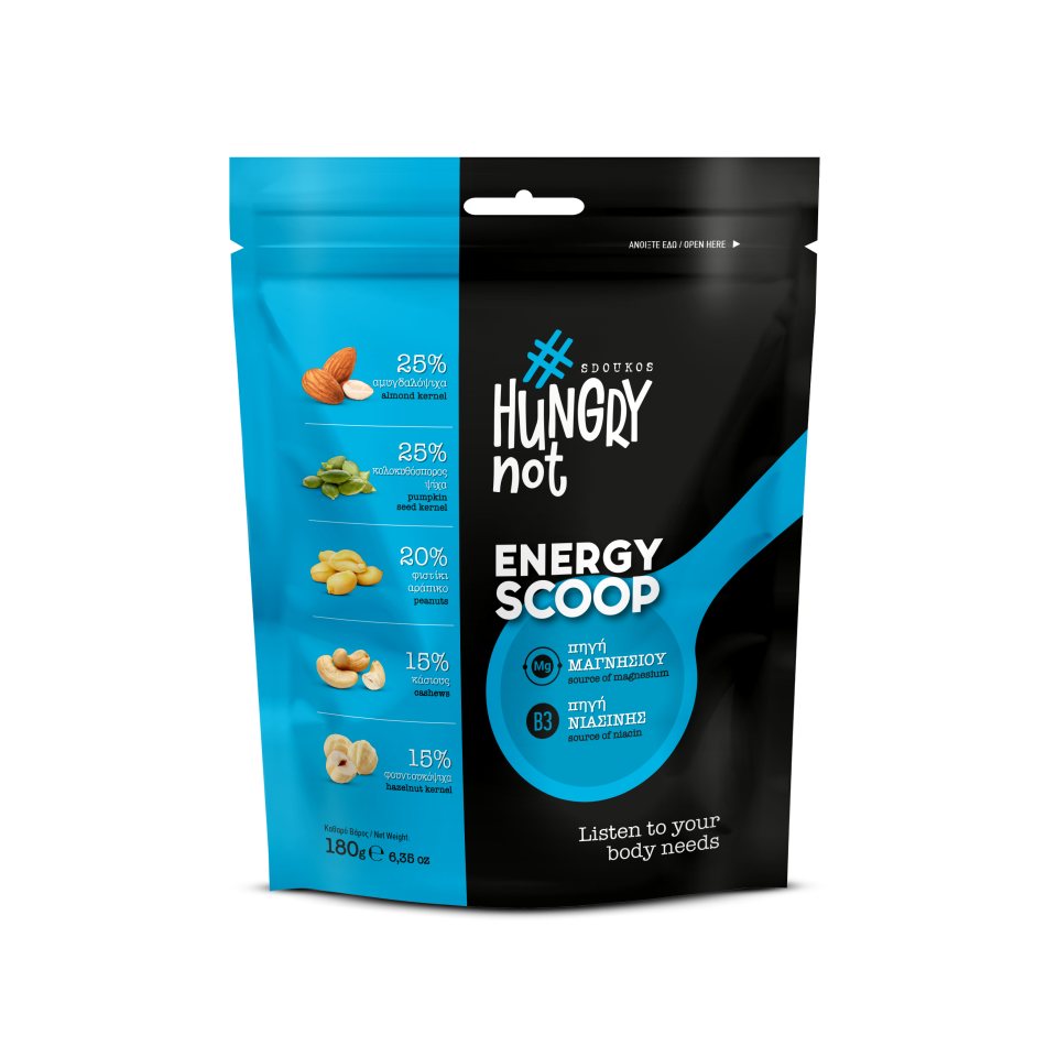 HUNGRYNOT Μείγμα Ξηρών Καρπών Energy Scoop Mix 180g