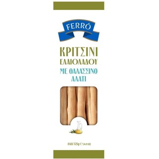 FERRO | Κριτσίνια Ελαιόλαδου με Θαλασσινό Αλάτι 125g
