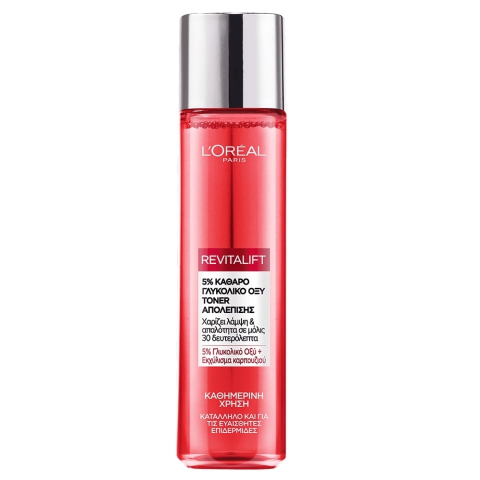 L'OREAL Toner Προσώπου Απολέπισης με Γλυκολικό Οξύ 180ml